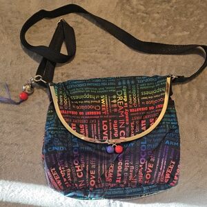 Lesportsac Colab With DYLANS CANDY STORE  Multicolor Text Print Crossbody Bag